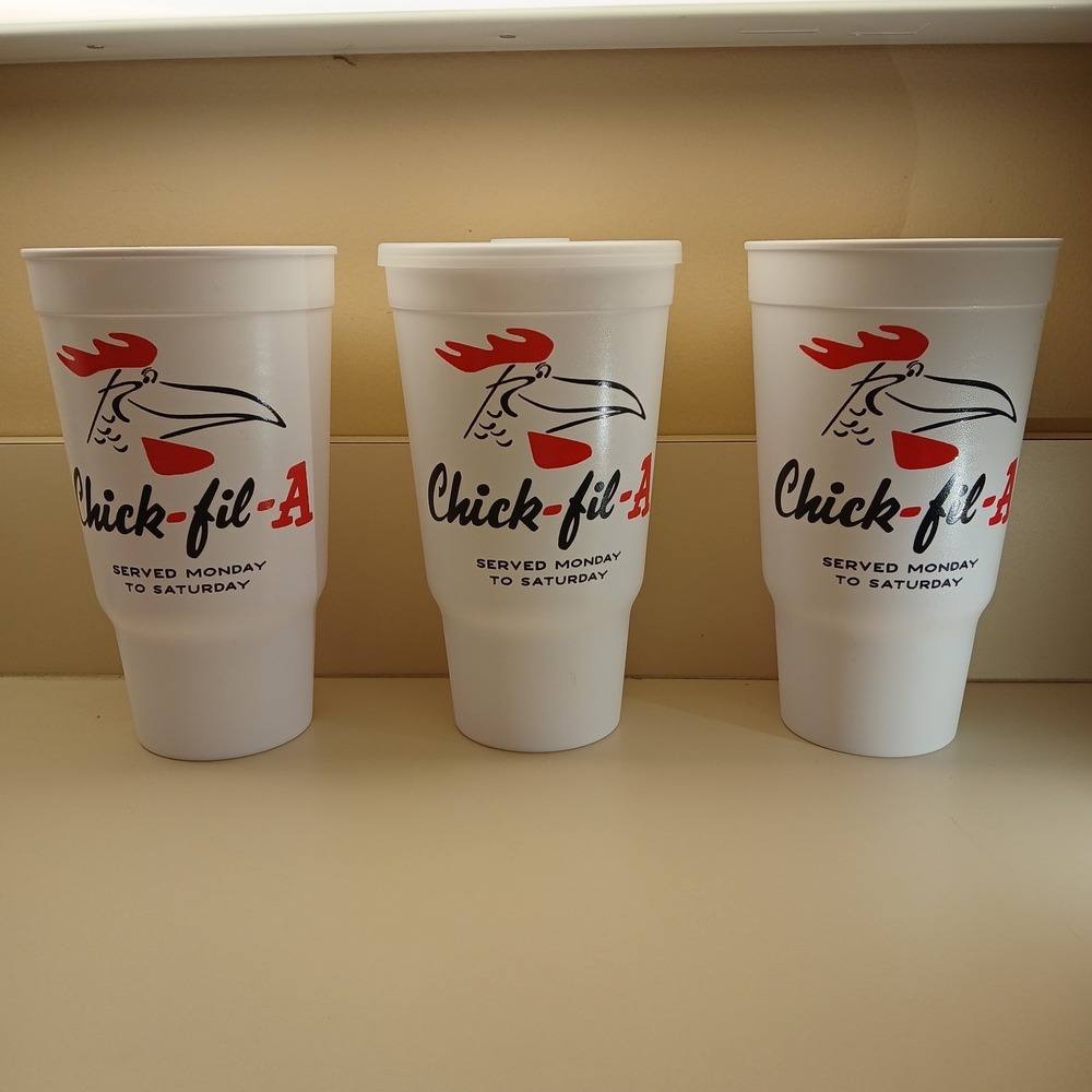 2026 Chick-Fil-A Doodles Collector Reusable Classic Cup No Lids/Straws Set Of 3